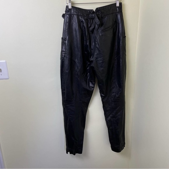 VNTG Michael Hoban for North Beach Leather Designer Leather Trouser Pants SZ 29 - Picture 10 of 16